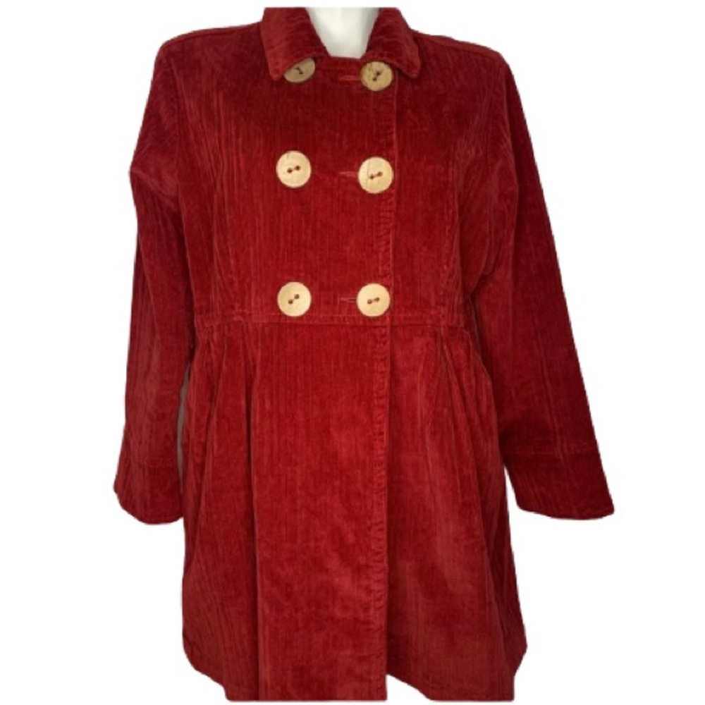 Plus Size Peacoat with Large Buttons